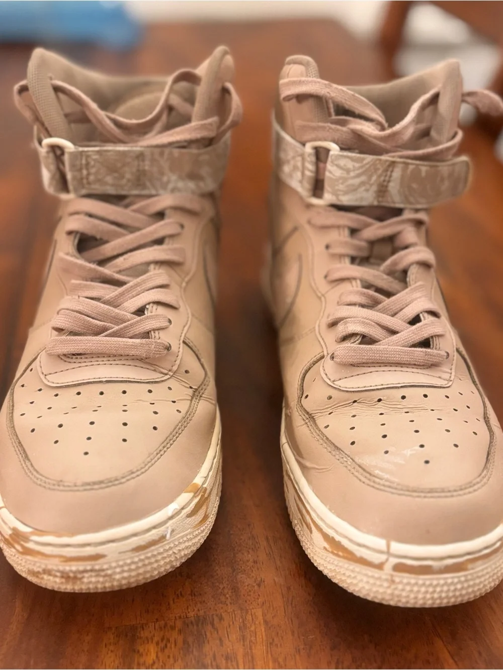 Nike Air Force 1 High Dip Dye Sand Tan / Summit White (Size 12) - AT3293-200